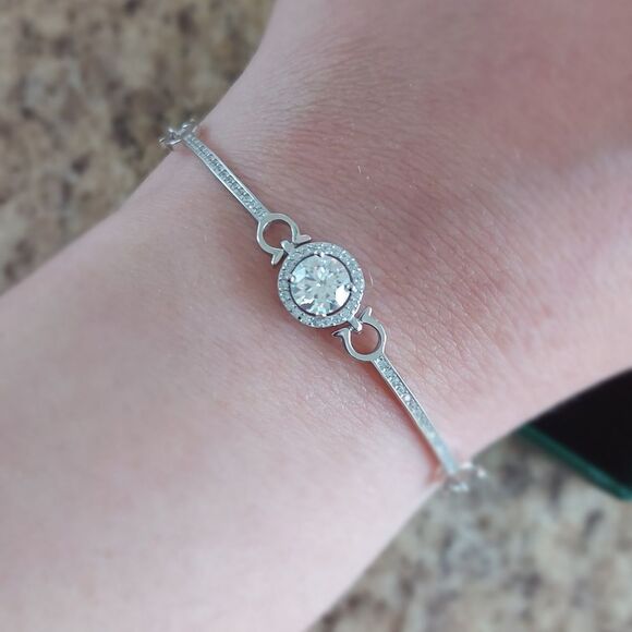 1 Carat Moissanite Bracelet 925 Sterling Silver - Picture 6 of 9